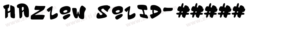 hazlow solid字体转换